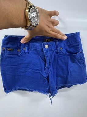 Ralph Lauren Polo Women's Royal Blue Cutoff Denim Shorts
